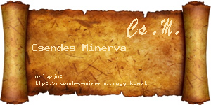 Csendes Minerva névjegykártya